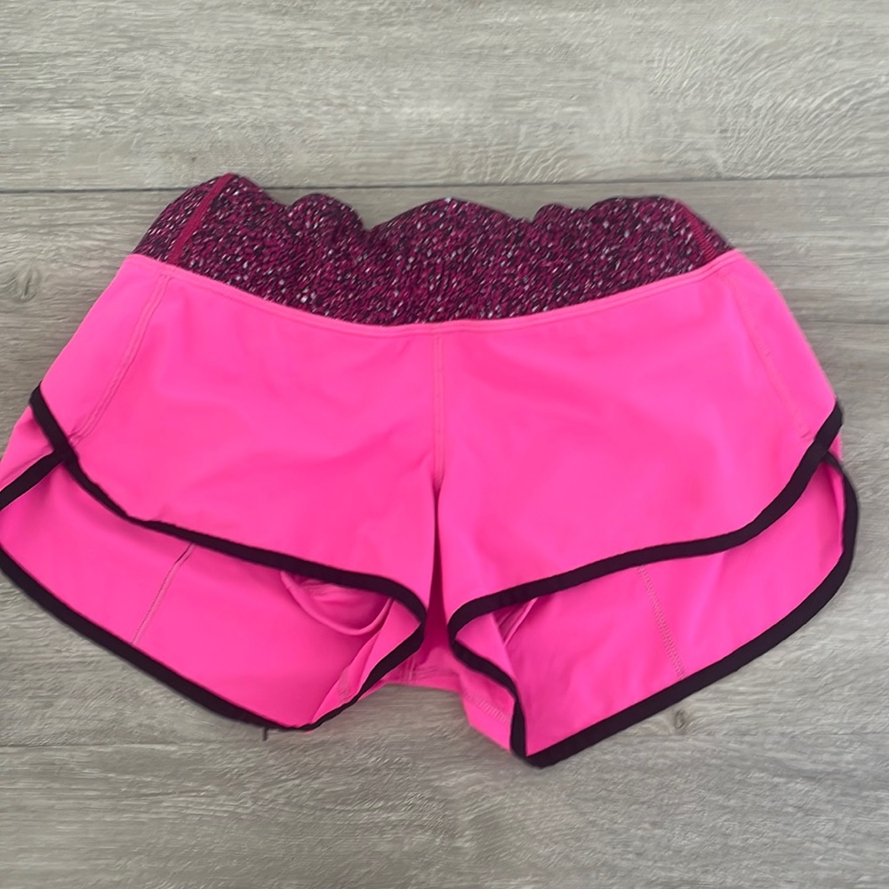 Girls lululemon hot-pink shorts